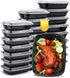 Glotoch Meal Prep Containers, Reusable 50Pack 32oz Plastic Food Prep Storage Containers with Lids, BPA Free