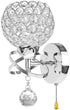 Ygapuzi Modern Crystal Wall Light Flush Mount Wall Sconces Lamp Chrome Finish Bedside