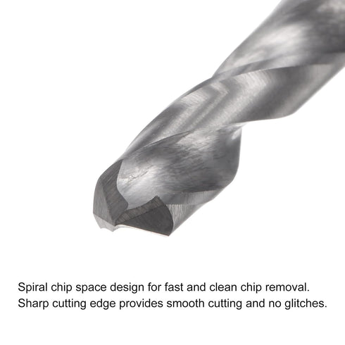 uxcell Solid Carbide Drill Bits, 4.8mm C2/K20 Tungsten Carbide Jobber Drill Bits, 2pcs