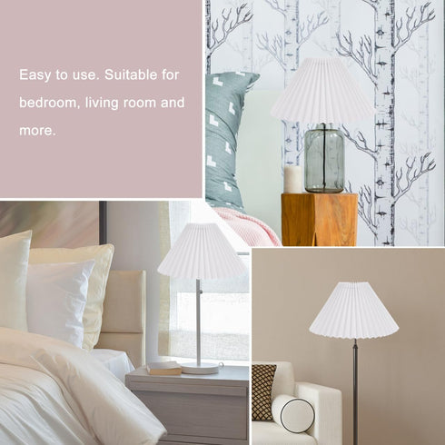 E27 9.84X9.84X6.29In Pleated Lamp Shade Chandelier Shade for Floor Lamp Light Cover Softens Light Eye Protection Home