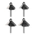 HARFINGTON 4pcs 45 Degree Chamfer Router Bit Set 1/4 Inch Shank 5/8"