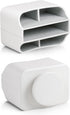 PU Leather Remote Control Holder, 360 Degree Rotating Organizer for Desk, Spinning Nightstand Caddy - White
