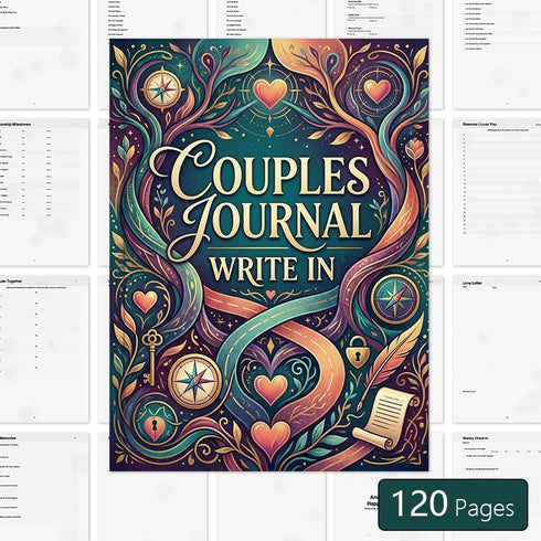 UPABLUNSO Couples Plan Journal - Write In Keepsake Notebook for Couples, Relationship & Anniversary Journal