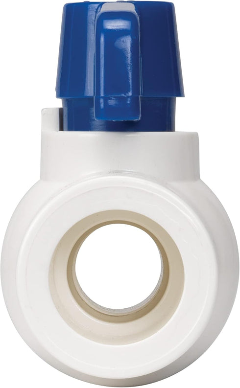 Homewerks VBVP40E8B Ball Valve, PVC Schedule 40 x Solvent, 2-Inch, Blue