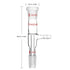 StonyLab Glass Vacuum Take Off Adapter, Straight, Short Stem with 14/20 Joints