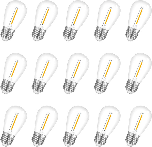 Visther DC 3V Low Voltage Solar String Light Bulbs Replacement, Waterproof S14