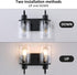 Litaddscen Mirror,2-Light Matte Black Bathroom Light Fixtures Over Bathroom Vanity Light with Clear Glass Shade,Modern