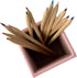 UnionBasic Square Pen Holder, Pink Leather Pencil Cup, Taiga Pattern Desktop Caddy Stationery Organizer