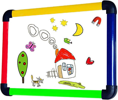 VIZ-PRO Children Board/Writing Whiteboard - Dry Erase Board with Colored Frame - 12" X 8"