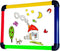 VIZ-PRO Children Board/Writing Whiteboard - Dry Erase Board with Colored Frame - 12" X 8"