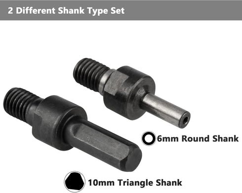 Yakamoz Drill Angle Grinder Adapter with Flange Nut Parts Set, 6mm and 10mm Drill Arbor Mandrel Adaptor