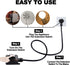 Heavy Duty Waterproof Extension Cord with On/Off Switch, 3-ft 16AWG Cable Piggyback Plug, AC/DC