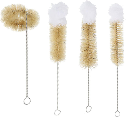 PATIKIL Straw Cleaner Brush Set, 7.5", 8.3", 9.8", 11.2" Stainless Steel for Lab Glass Supplies
