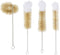 PATIKIL Straw Cleaner Brush Set, 7.5", 8.3", 9.8", 11.2" Stainless Steel for Lab Glass Supplies