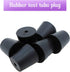 PENCK 6pcs Rubber Stopper with Hole 20mm to 26mm, Tapered Plug for Test Tubes, Black Bungs for Lab Home Use