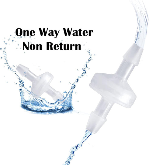 5 Pcs Check Valve Non Return Ozone Resistance PVDF, 1/4 Inch One-Way Check Valve for Fuel Gas