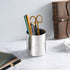Silver Pencil Holder for Desk, 304 Stainless Steel Pen Cup, Makeup Brush Holder, Stationery Organizer