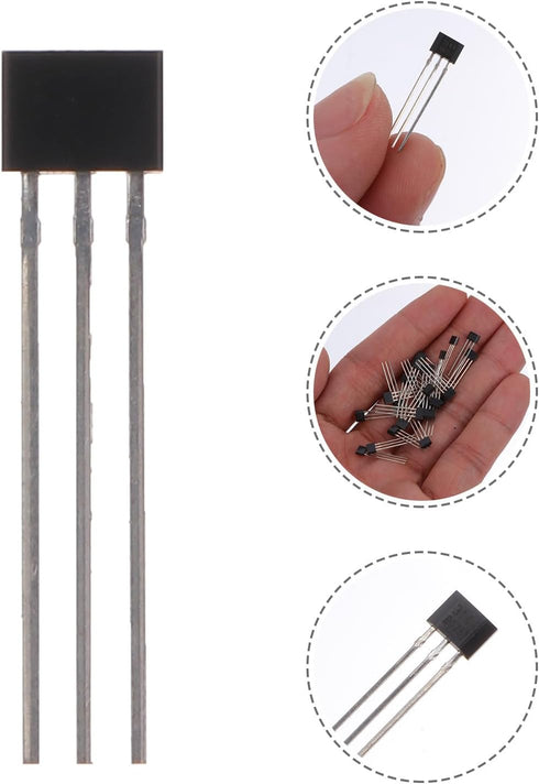 ULTECHNOVO Metal Detectors Linear Hall Effect Sensors 49E OH49E SS49E S49E TO-92 for Electric Vehicle Repair