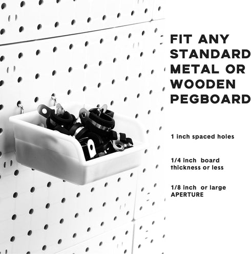 30 Pcs Pegboard Accessories Organizer Kit - Includes Pegboard Storage Basket, Shelf, Organizer Bins, Cup Holder
