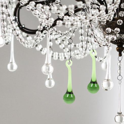 2pcs Wedding Decor Crystal Chandelier Hanging Crystal Icicle Pendant Chandelier Teardrop Prisms Drops Lamp Candle