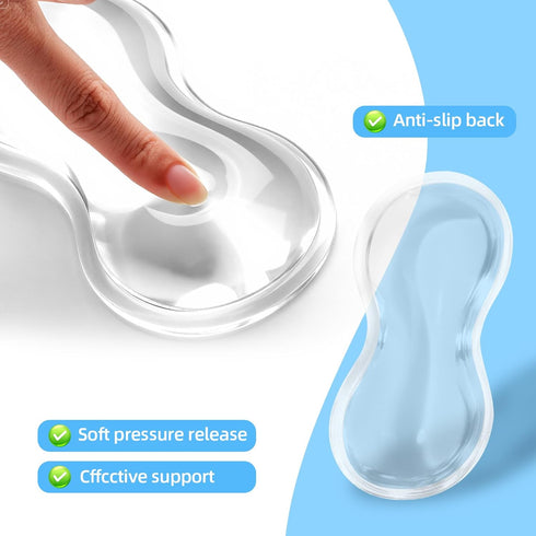 CJZYepopee Mouse Wrist Rest Pad, Gel Mouse Wrist Rest, Comfortable Cool Silicone Gel Ergonomic Cushion,Non-Slip Base