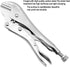 ViaGasaFamido Locking Pliers, Curved Jaw Wire Cutter, Copper Pipe Sealing Tool with Tension Spring, 7mm 45# Steel
