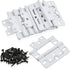 Worldity 10 Pack White Shutter Hinges,3 Inch Non Mortise Hinge, Screen Door Hinges