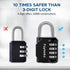 Combination Lock, 4 Digit Padlock for School Gym Locker, Toolbox, and Storage Cases (1 Pack, Black)