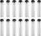 JCBIZ 14pcs 20ml Screw Mouth Flat Bottom Test Tube, Clear Rigid Plastic Containers for Liquid and Beads