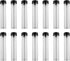 JCBIZ 14pcs 20ml Screw Mouth Flat Bottom Test Tube, Clear Rigid Plastic Containers for Liquid and Beads