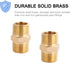 1/2" X 1/2" NPT Brass Nipple Pipe Fittings - Equal Adapter Union Male Threaded Connector, Pack of 2