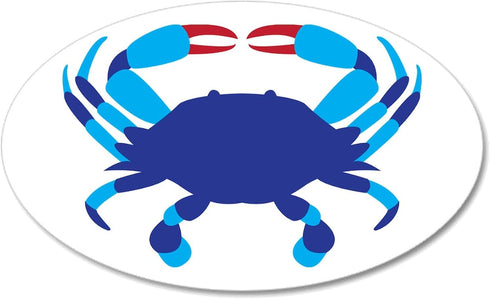 CafePress Crab Wall Decal 20"x12" Oval Wall Decal, Vinyl Peel, Reusable Cling