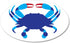 CafePress Crab Wall Decal 20"x12" Oval Wall Decal, Vinyl Peel, Reusable Cling