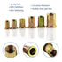 vrupin 100PCS 1/4"-20 Set, Metal(1/4"-20) Rivet Nuts, Carbon Steel UNC Rivet Nut Flat Head Threaded Rivets Nut Inserts