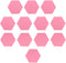 HOMSFOU 12 Pcs Felt Backdrop Wall Sticker - Hexagonal Memo Board Tiles in Pink for Office Decor