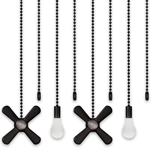 Set 4pcs 3mm 12 inches 2Pcs 36 inches 8Pcs Ceiling Fan Pull Chain Diameter Beaded Ball Pendant Decorative Extension