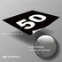 iSYFIX Black Consecutive Number Stickers – 1 to 50, 2-inch Vinyl Self Adhesive Premium Decal for Inventory, Storage,