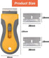 SRTXJUZD 20pcs Razor Blade Scrape with Extra Blades, Scraper Tool, Razor Blade Retractable, Paint Stripping Tool, Hob