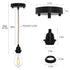 ASCMZOS E26 Hemp Rope Pendant Light Kit, Boho Pendant Light Fixture UL Lamp Holder Lamp Socket, Vintage Ceiling Lights