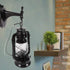 Vintage-Style Black Wall Lantern - Rustic Outdoor Sconce Light