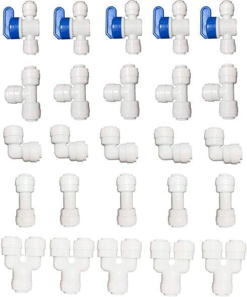 3/8" Tube Quick Connect for RO Water Filter Fitting Set of 25 (3/8" quick connector)