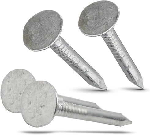 (500 Pack) 1 Inch Galvanized Roofing Nails, Professional Grade for Fastening Roofing Felt and Insulation