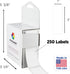 ChromaLabel 1 x 3 Inch All Purpose Permanent Color Code Rectangle Labels, 250 Labels per Box, White