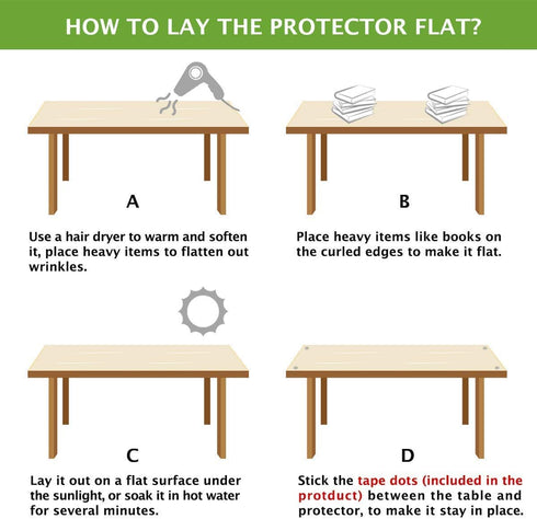 Icefire 1.5mm 30" 54 Inch Clear PVC Table Top Protector PVC Vinyl Polyester Rectangle Table Cover Wood Furniture Wooden