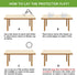Icefire 1.5mm 30" 54 Inch Clear PVC Table Top Protector PVC Vinyl Polyester Rectangle Table Cover Wood Furniture Wooden
