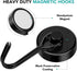 DIYMAG 8 Pack Black Magnetic Hooks, 110LBS Heavy Duty Strong Magnet Hooks with Metal Hanger for Home Kitchen Office