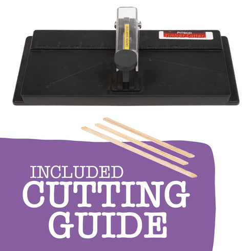 Timber Cutter for Precise Horizontal and Angular Cuts, Ideal for Model Bridges, Towers, Airplanes, Includes Replacement
