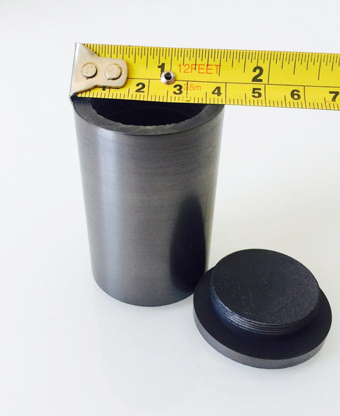 Smelting Lab Graphite Crucible, 30ML with Screw Lid Cover, 99.95% Purity (40x60MM)