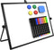 Dry Erase White Board, 16 x 12 Inch Magnetic Whiteboard with Stand, Portable Double-Sided Easel, 10 Markers, 4 Magnets,