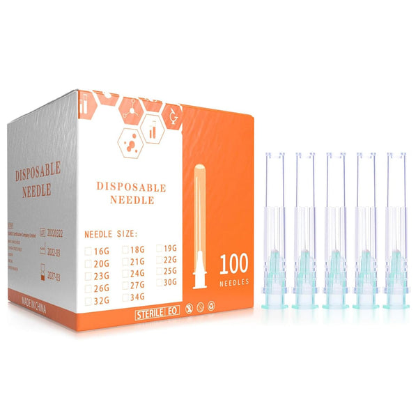 32 Gauge 1/2 Inch Needle, Industrial Syringe Dispensing Accessories, Individually Packaged